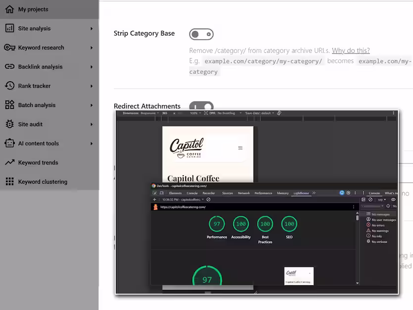 Experience Home Site in Progress